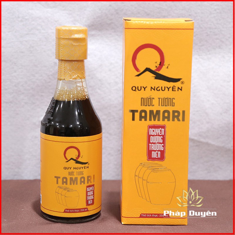 Nước tương Tamari Quy Nguyên Thầy Tuệ Hải Chùa Long Hương chai 250ml - NMOL
