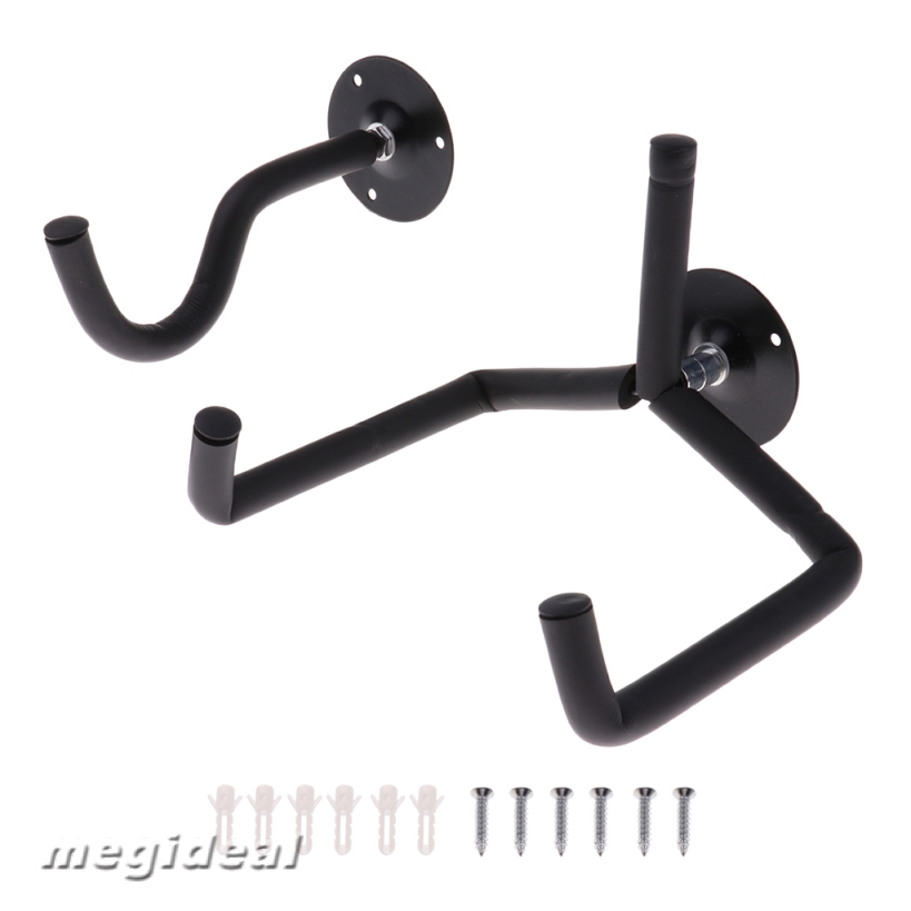 Móc Treo Đàn Guitar Bass Banjo Bằng Kim Loại Màu Đen DIY