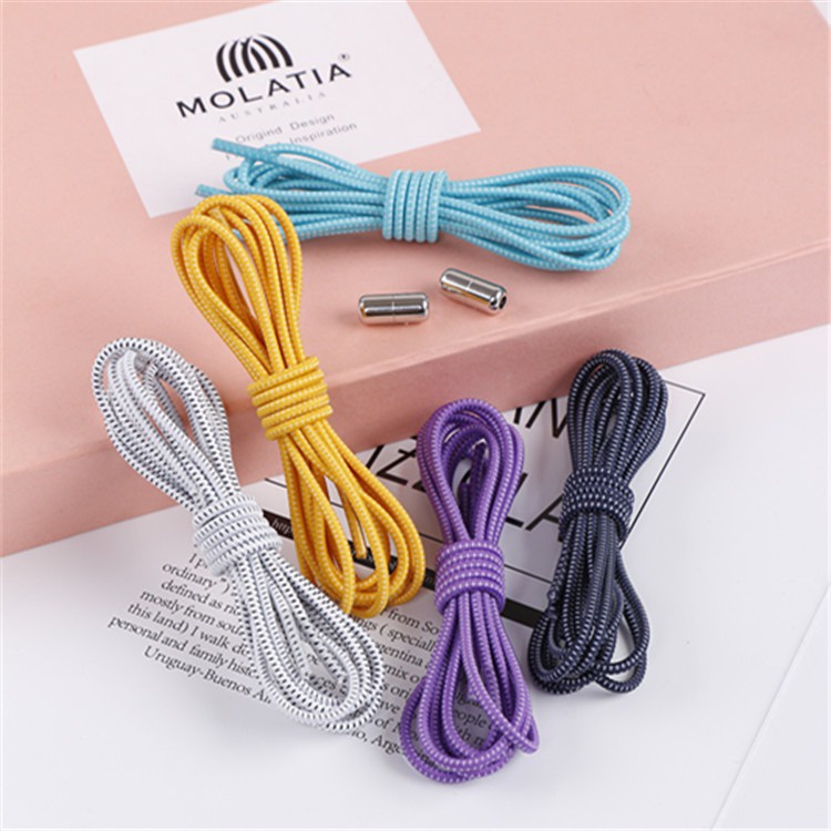 Dây Giày tròn Co Giãn Có Vòng Kim Loại Điều Chỉnh | Dây GIày Thời Trang Full Bảng Màu.