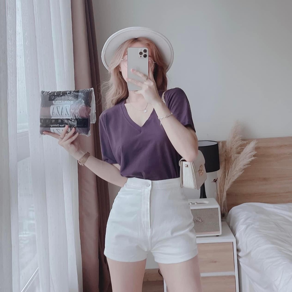 Quần Short lưng cao vải kaki hàn mềm m509