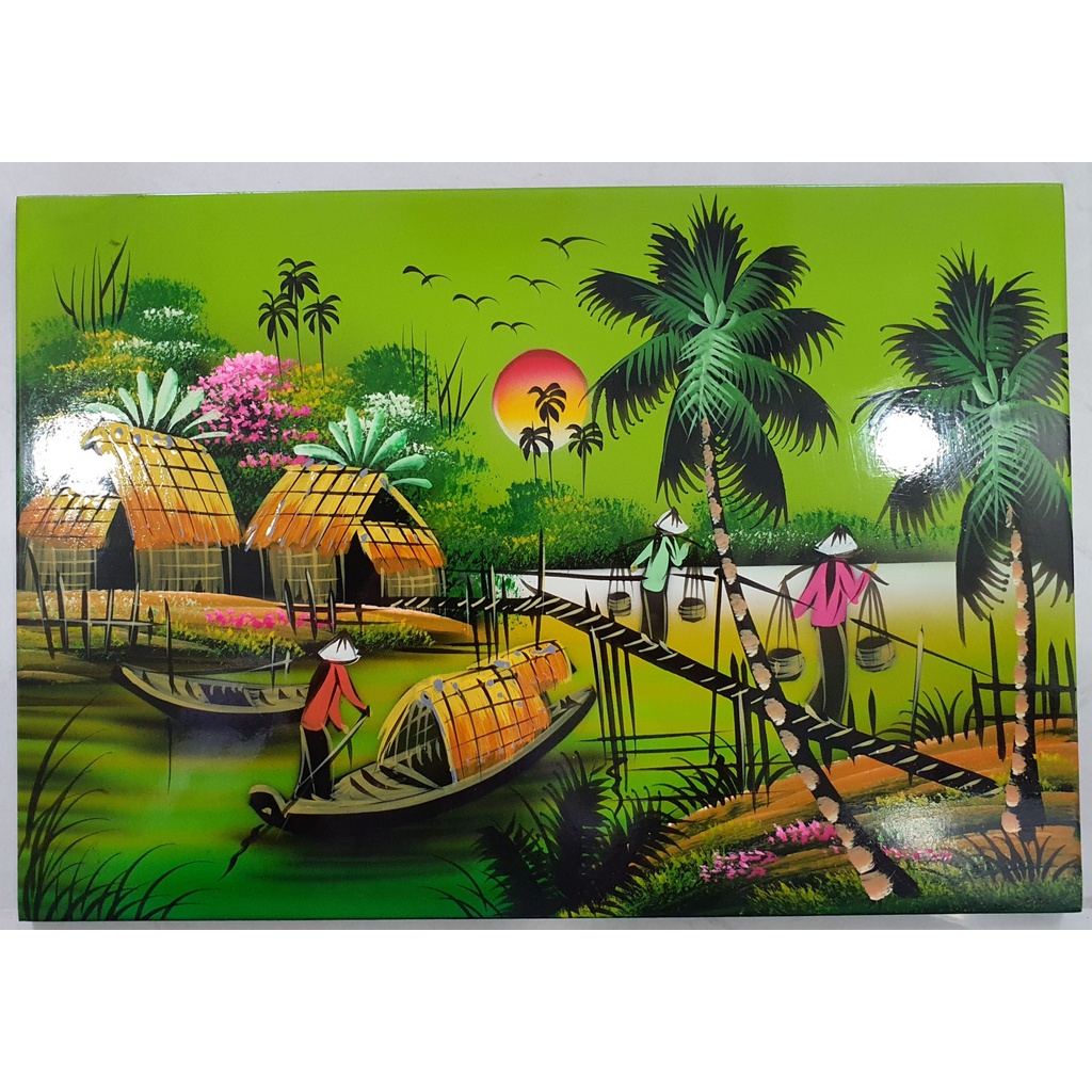 Tranh sơn mài phong cảnh Việt Nam