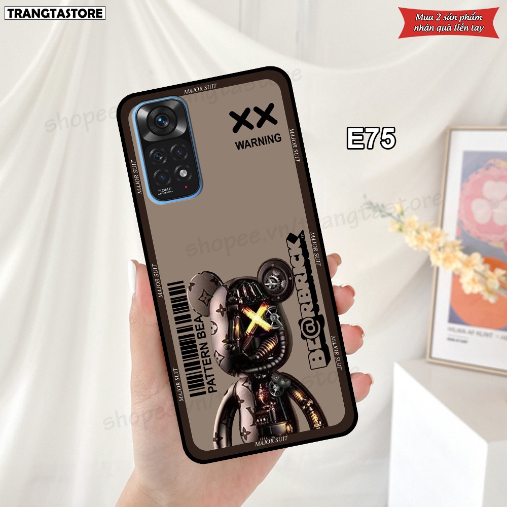 Ốp Xiaomi Redmi Note 11 4G/5G - Note 11s - Note 11 Pro - Note 11 Pro China in hình gấu Bearbrick,Metal Style,Doremon siê