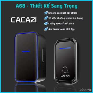 Chuông cửa không dây CACAZI  cực tốt (chuông bấm), bảo hành 2 năm, 1 đổi 1 trong 2 tháng