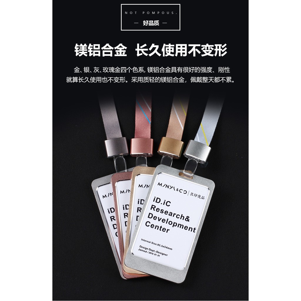 Giá Đỡ Thẻ Nhận Dạng Bằng Hợp Kim Nhôm  gogoro / Thẻ Tín Dụng / Dây Đeo / Bảo Vệ Cho Học Sinh