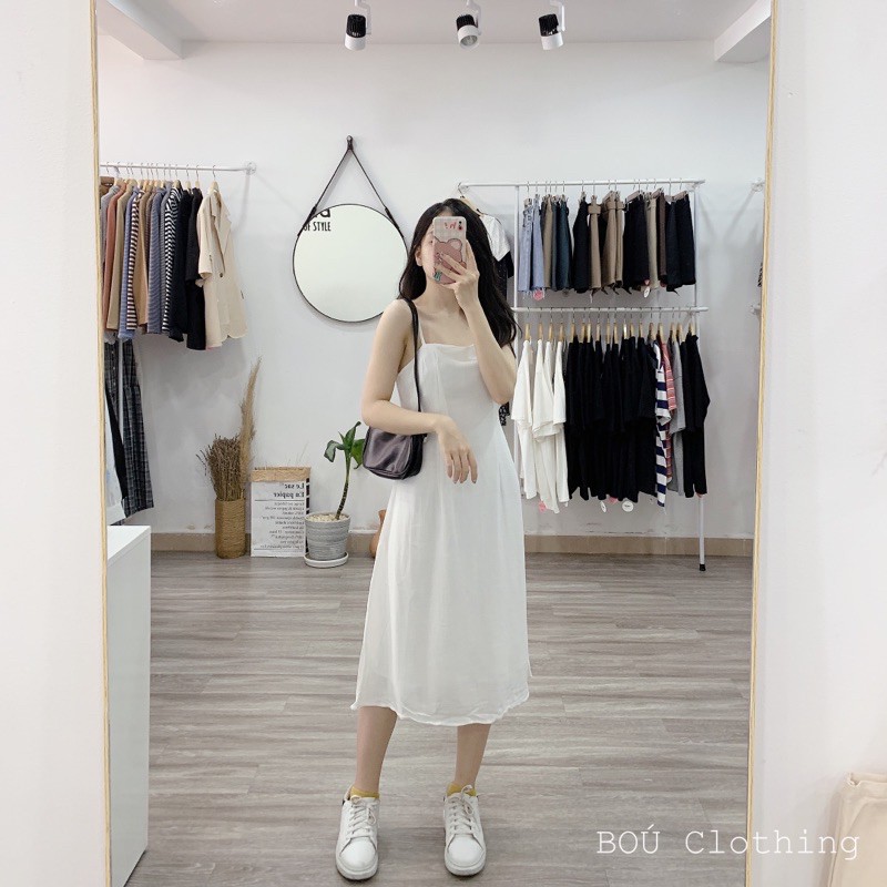 [Mã FATHANG5 giảm 10K đơn 50K] Đầm line 2 dây có dây cột eo nữ | BigBuy360 - bigbuy360.vn