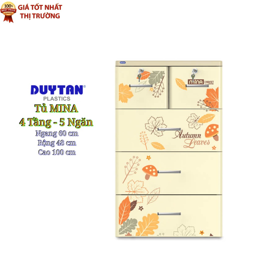 Tủ nhựa duy tân 4 Tầng-5 ngăn ( NHIỀU MẪU XINH )