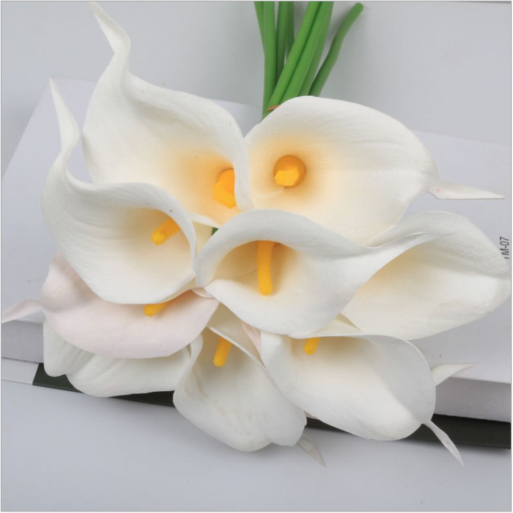 Hoa giả - Hoa RUM CALLA LILY cao su giả như thật cao cấp