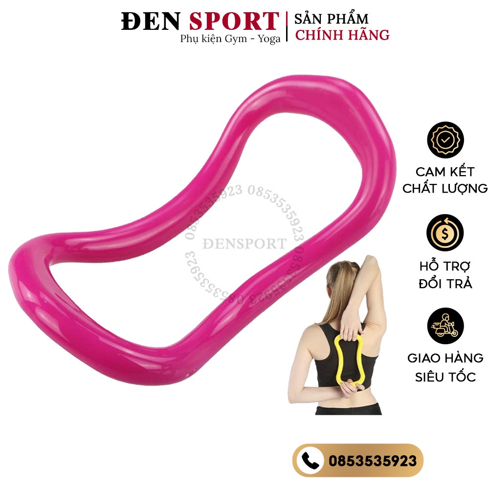 Vòng yoga Myring nhựa ABS Cao Cấp ĐenSport size 23,5 x 13,5 x 8cm