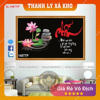 Tranh Dán Tường Chữ Nhẫn- SL148TTP-Tranh 3d Thư Pháp - Song Long Decor