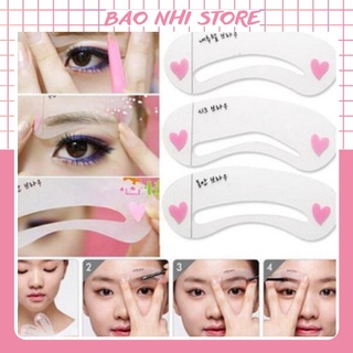 Set 3 khuôn kẻ lông mày phong cách Hàn Quốc 2160 bảo nhi shop