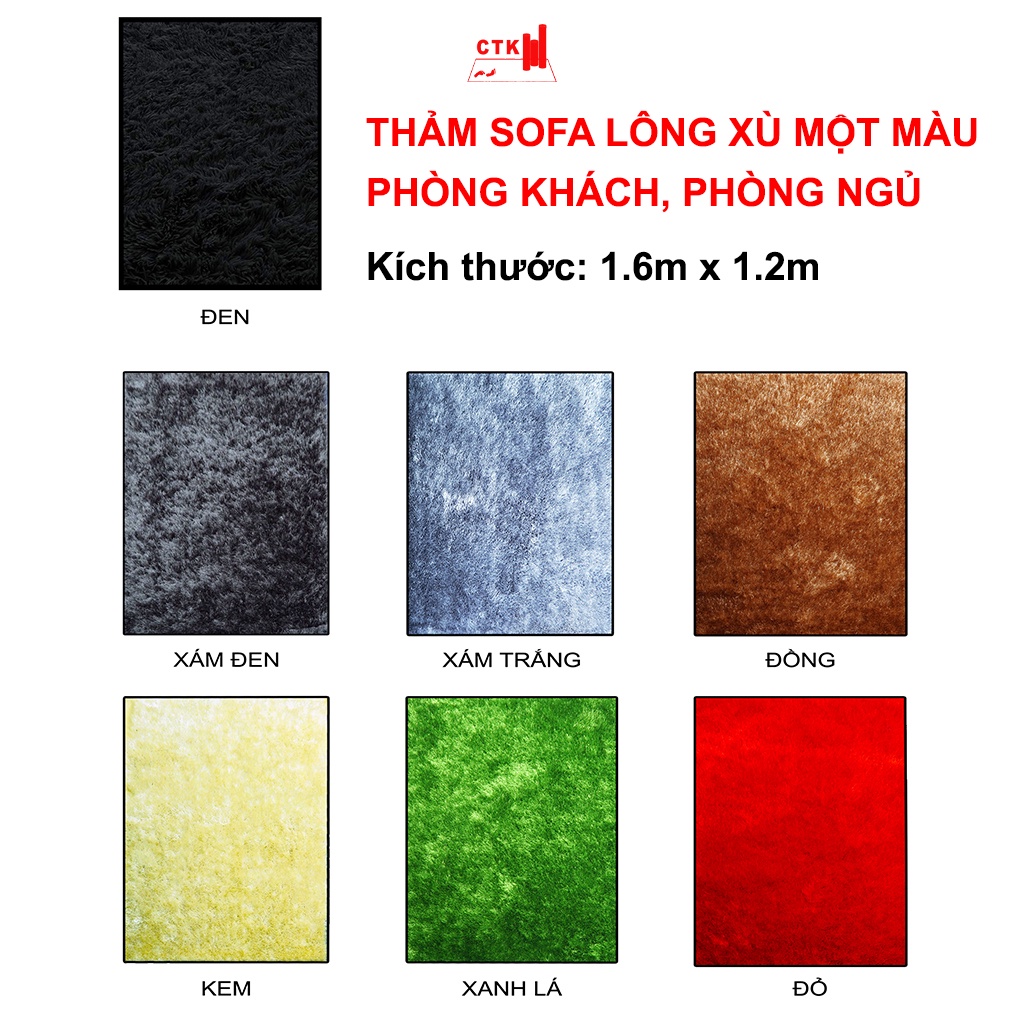 Thảm trải sàn phòng khách, thảm lông trang trí phòng ngủ cao cấp 160x 120cm