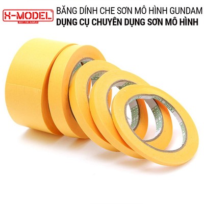 Băng keo che sơn (Masking tape) nhiều kích cỡ để người dùng lựa chọn XM12 X-MODEL