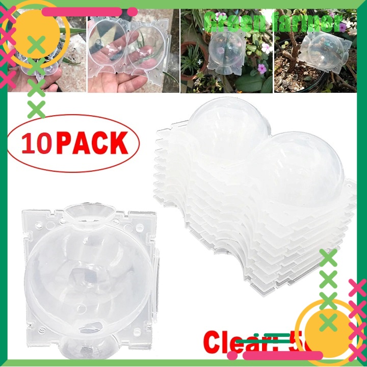 Bầu nhựa chiết cành hoa cây cảnh màu trong suốt dùng nhiều lần, set 10 bầu