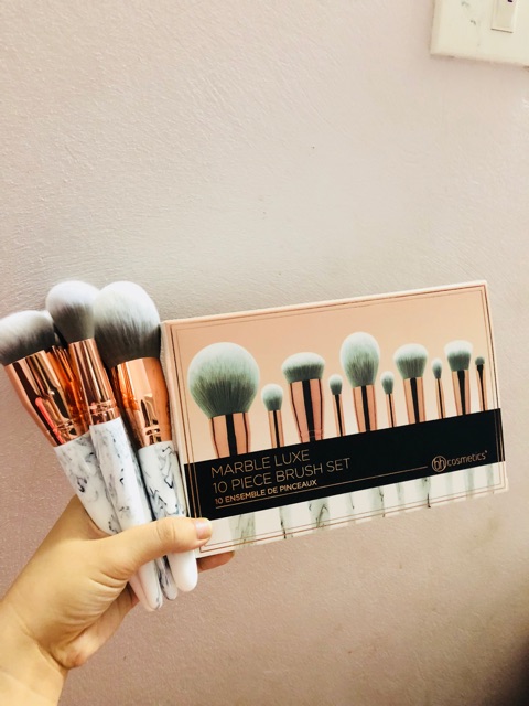 Bộ cọ cao cấp BH cosmetics Marble Luxs brushes 10 cây