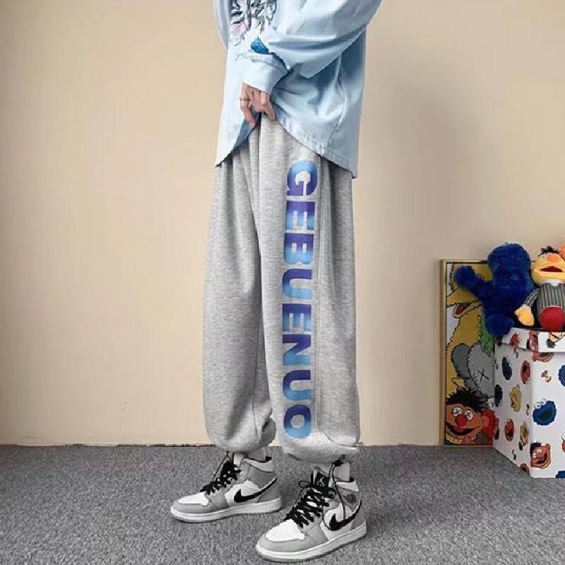 Quần thể thao ống rộng nhuộm màu phong cách Nhật Bản thời trang cho nam size M-5XL