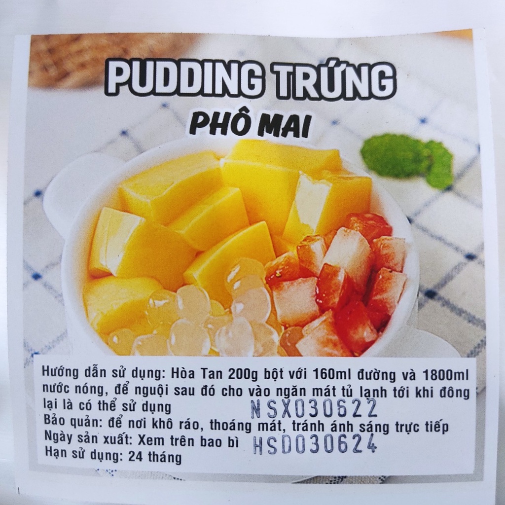 Bột Pudding trứng phô mai thơm ngon (500g)