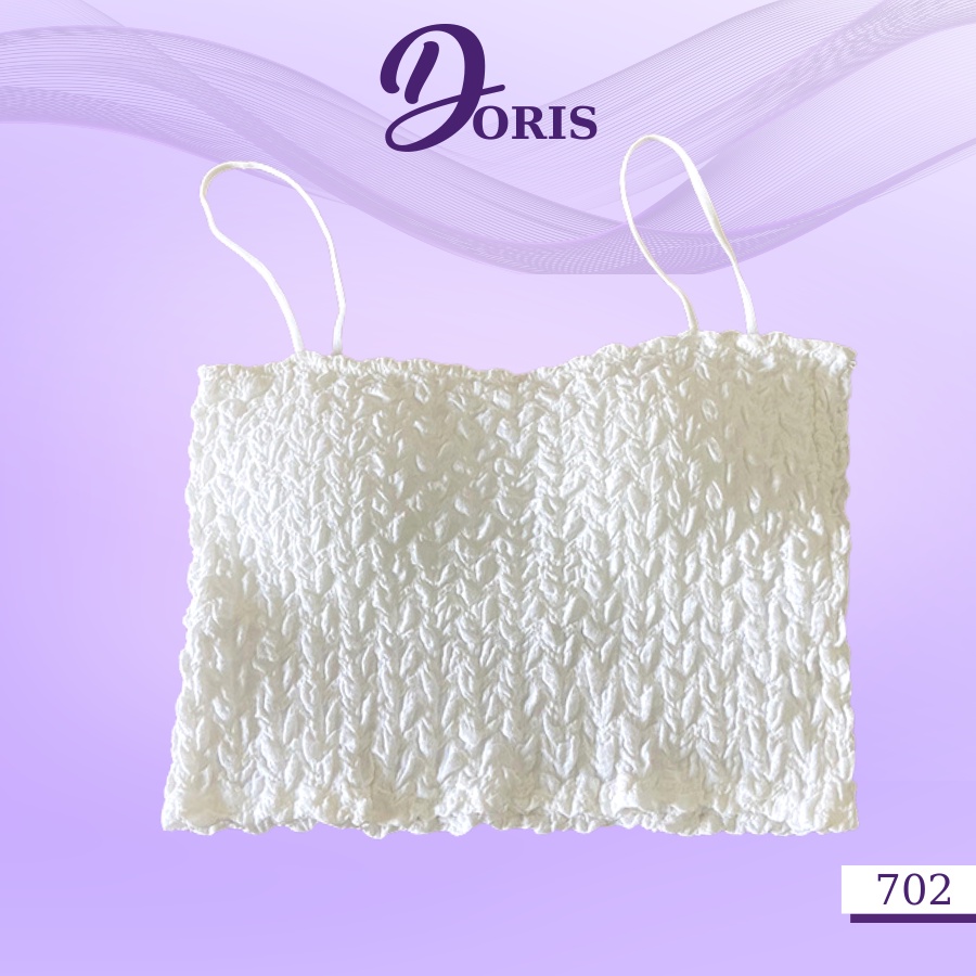 Áo Croptop Cotton Xốp Hai Dây Đệm Mút Nâng Ngực Sexy DORIS 702