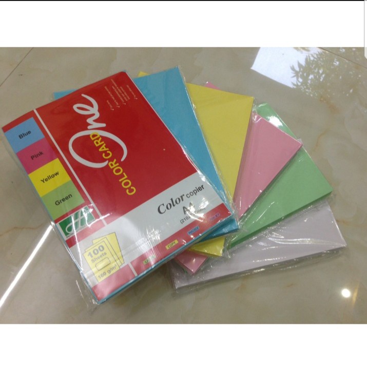 Bìa màu A4 set 100 tờ