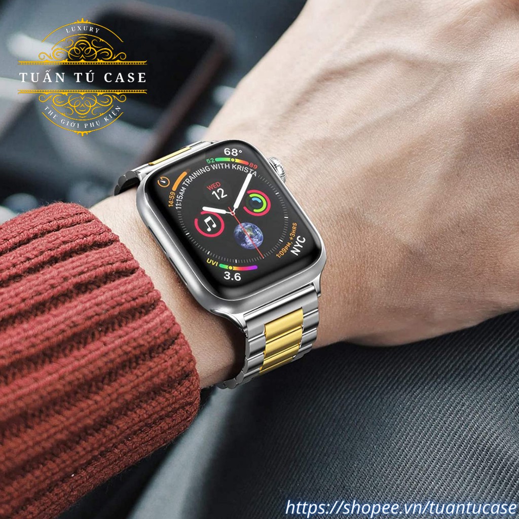 Dây đồng hồ Apple Watch hợp kim thép không gỉ nhiều màu cho các dòng Apple Watch series Se/6/5/4/3/2/1