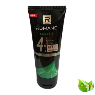 Romano: Gel tạo kiểu tóc Romano Classic giữ nếp cứng vừa-150gr( nắp đen)