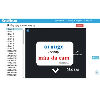 Flashcard tiếng Anh cho bé KatchUp - Màu sắc