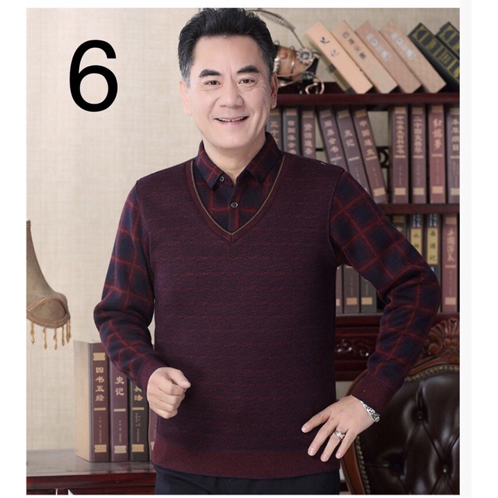 Áo len dài tay cho bố