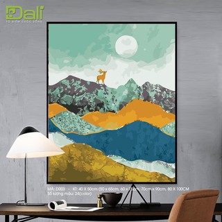Tranh treo tường tự tô màu số hóa DALI Tranh Phong cảnh trang trí D003