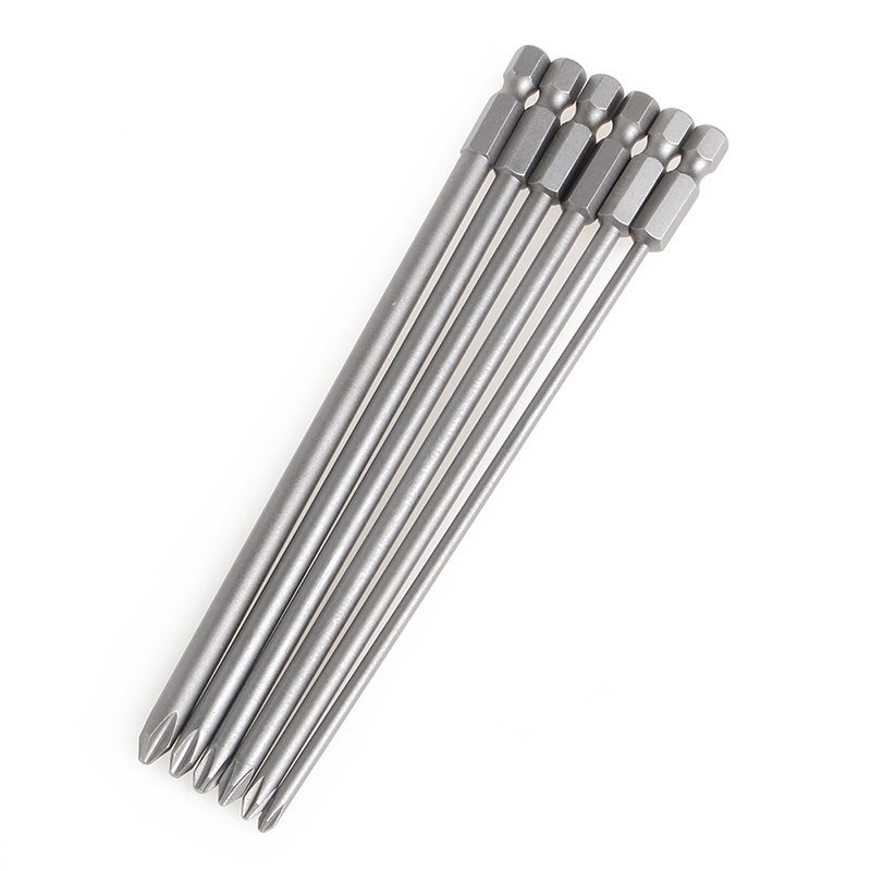 Bộ 6 Ốc Vít Lục Giác 1 / 4 '' Shank 150mm Dài S2 Bằng Thép Chuyên Dụng Cho Đầu Vít