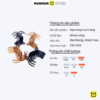 kẹp tóc càng cua năm răng