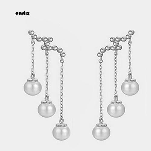 Đôi khuyên tai dài gắn ngọc trai thanh lịch cho nữ