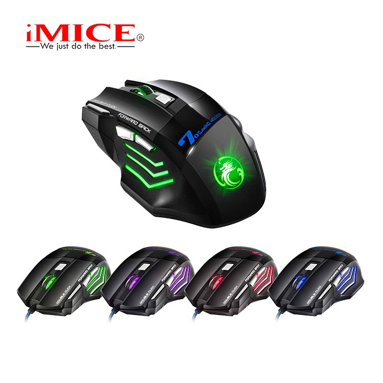 Chuột chơi game iMice x9 led đổi màu + tặng miếng lót chuột