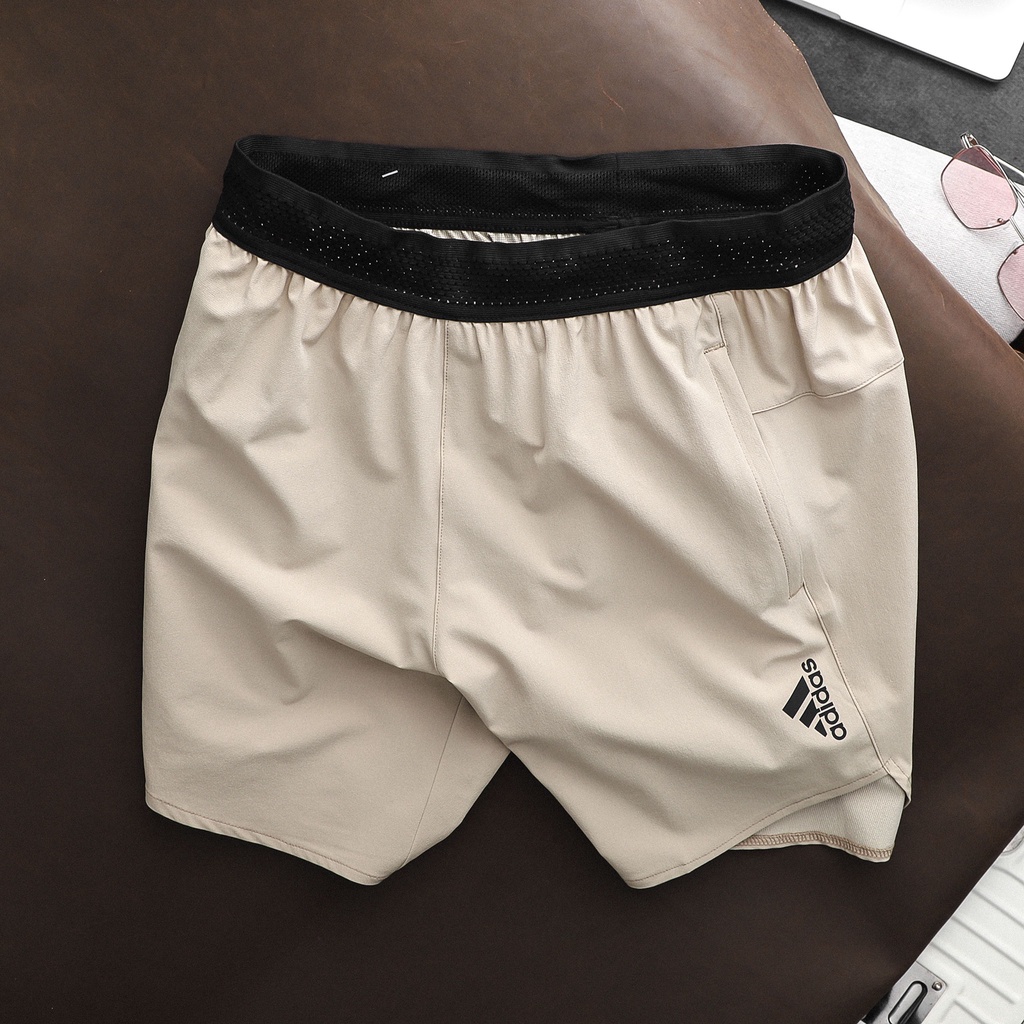 Quần Short Chạy Bộ, Quần Gym Nam chất vải xi mè siêu nhẹ, đàn hồi, thoải mái vận động 9719