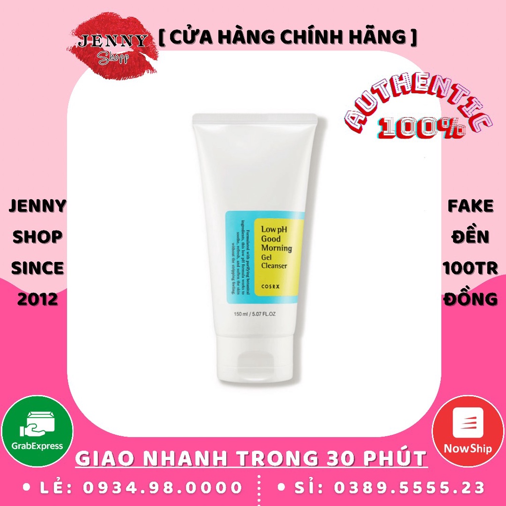 [Mã 159FMCGSALE giảm 8% đơn 500K] Sữa Rửa Mặt Cosrx Low PH Good Morning Gel Cleanser