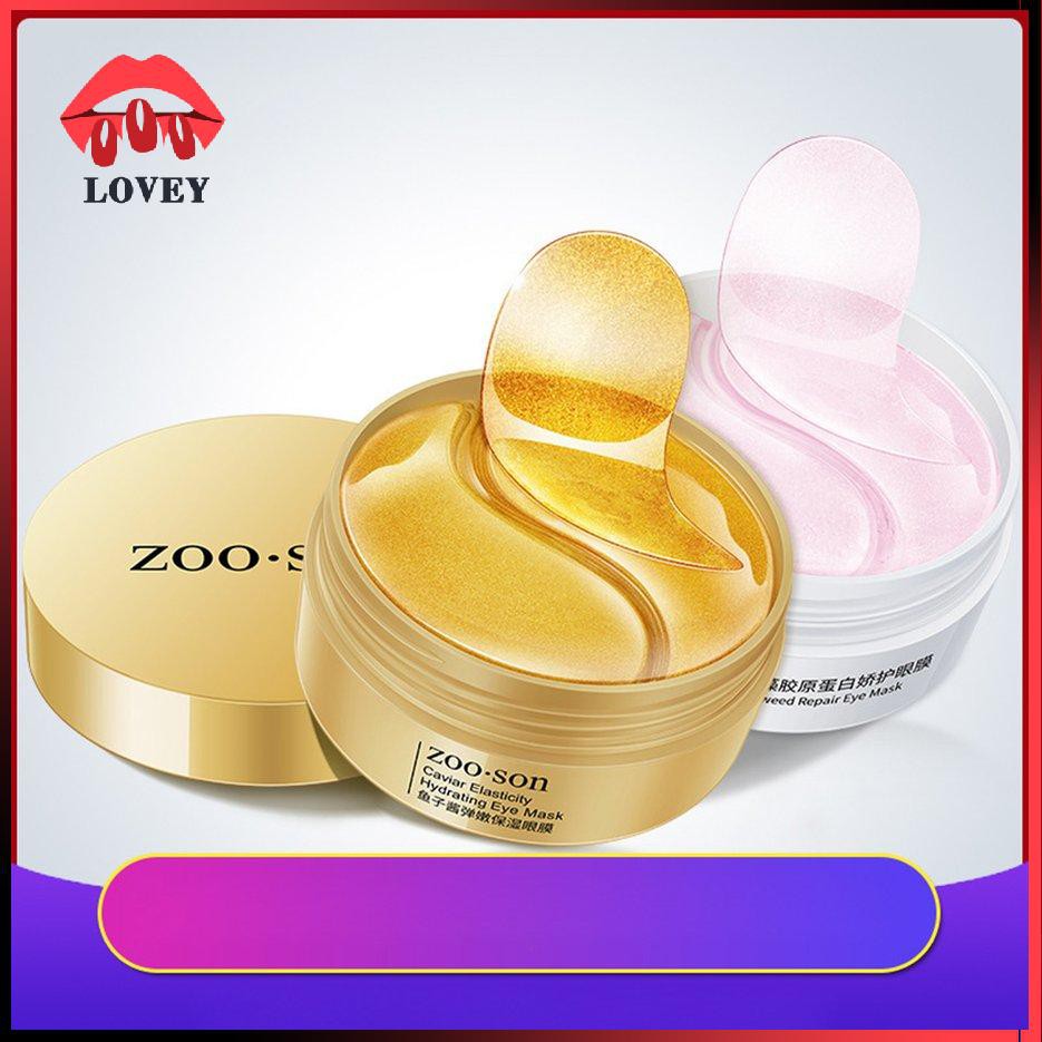 [Hàng mới về] Hộp 60 Miếng Mặt Nạ Mắt Collagen Ngọc Trai Đen Tự Nhiên Dưỡng Ẩm Xóa Quầng Thâm Chống Lão Hóa Hiệu Quả