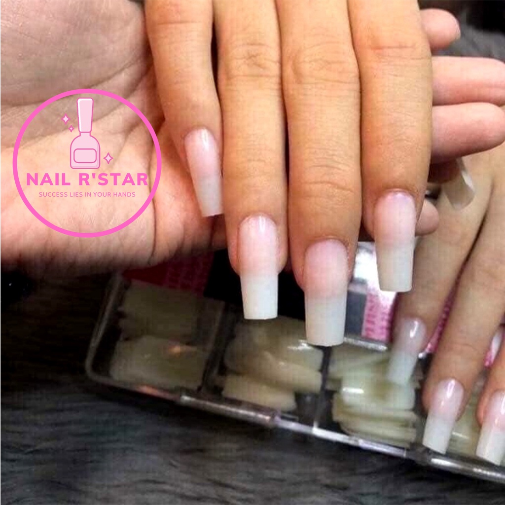 Móng úp HSM chính hãng - Hộp 500 móng ốp phom chuẩn đẹp không cần dũa NAIL R’STAR