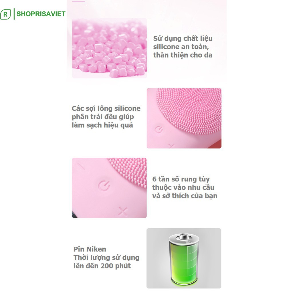 Máy Rửa Mặt Siêu Âm AIKEDILI SONIC FACIAL BRUSH - Tích Hợp 3 Công Nghệ Làm Đẹp - Sạc USB - Chống Nước Tuyệt Đối | BigBuy360 - bigbuy360.vn