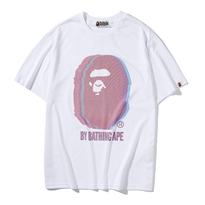 BAPE Áo Thun Cotton Ngắn Tay Thể Thao Thời Trang Unisex