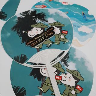 In quạt nan quảng cáo -in bạch dương