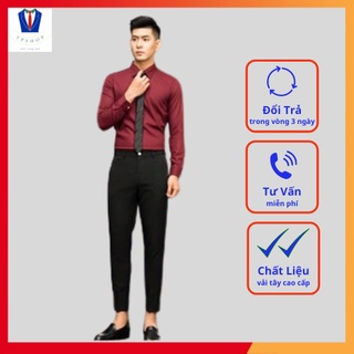 Sơ mi đỏ đô hàng cao cấp sale 50%