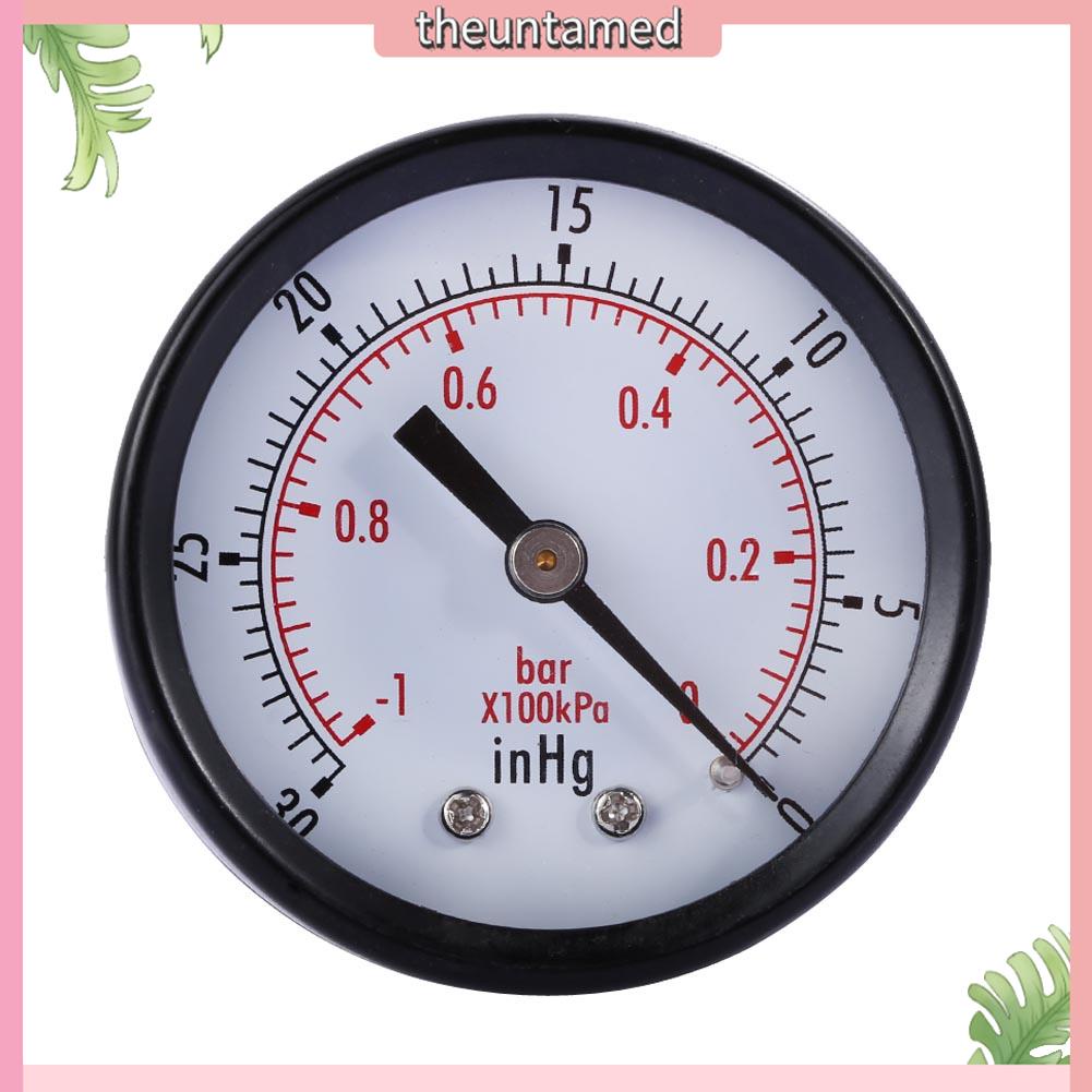 Đồng Hồ Đo Áp Suất Chân Không 1/4 Trung Tâm -30HG/0PSI