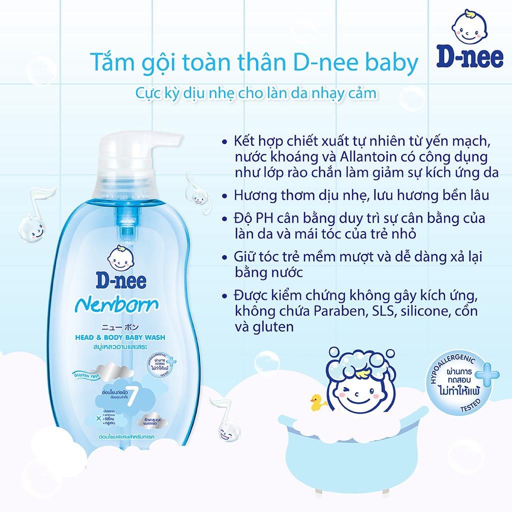 Sữa Tắm Gội DNEE Sơ Sinh Dành Cho Bé từ 0-3 tuổi,  Không Gây Kích Ứng, An Toàn Cho Da Bé
