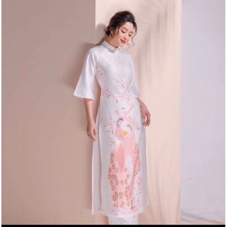 áo dài gấm ép loại 1 chưa quần