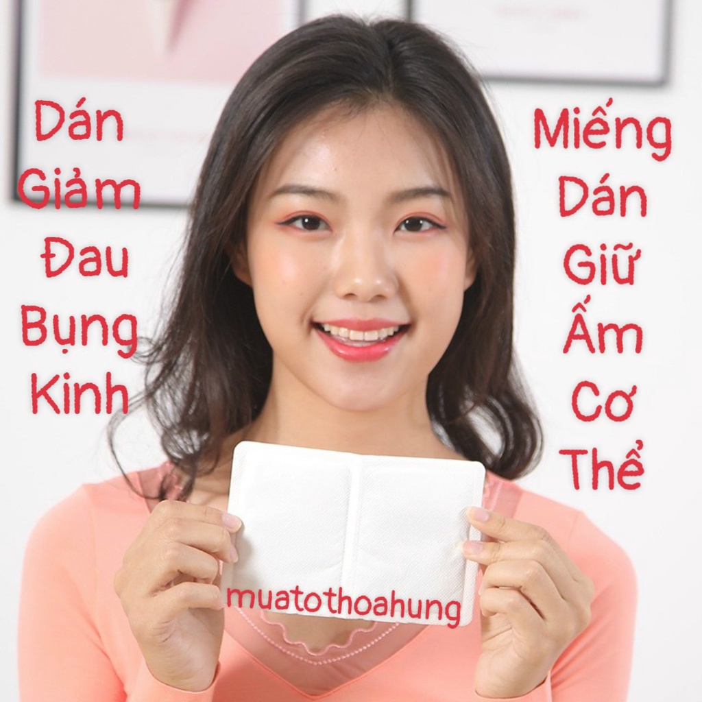COMPO 5 Túi Dán /10 miếng dán Giữ Nhiệt Cơ Thể Miếng Dán Hỗ Trợ Giảm Đau Bụng Kinh Từ Thảo Dược - 1 Túi/ 2 miếng