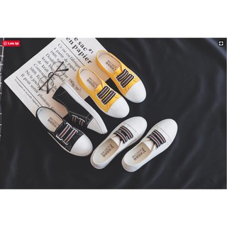 Giầy mọi lười thể thao chun ngang giầy slip on vải nữ Hàn Quốc cao cấp đẹp rẻ 318 GVNU03