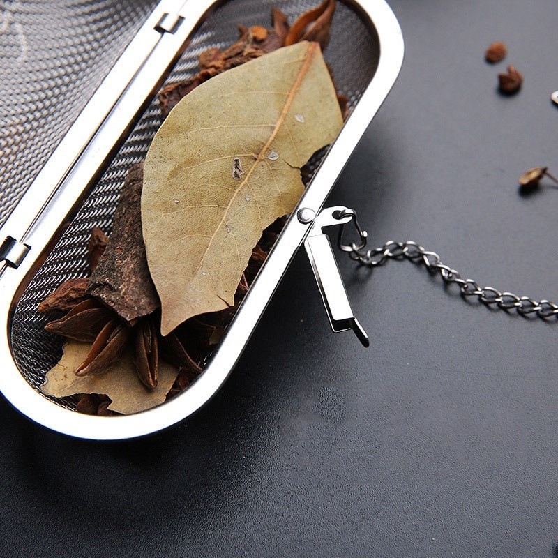 1 Lồng Lọc Trà Bằng Thép Không Gỉ Hình Trụ Đa Năng Có Thể Tái Sử Dụng