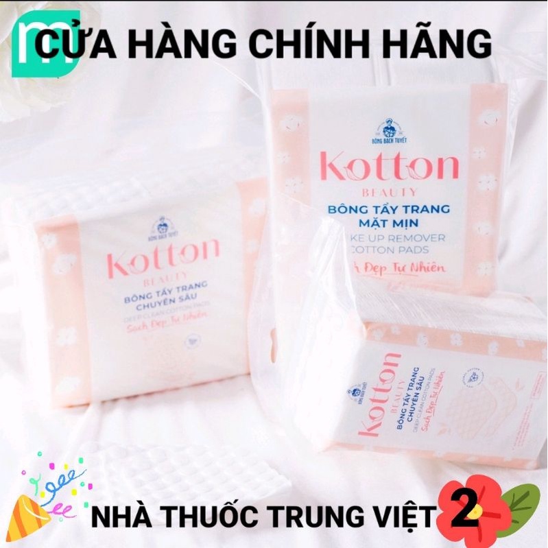 BÔNG TẨY TRANG CHUYÊN SÂU KOTTON BEAUTY BẠCH TUYẾT