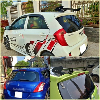 Đuôi gió lắp chung hàng loại 1  không bắt vít cho dòng xe hatback, i10 cộc, spark, Morning,mazda2, mazda3
