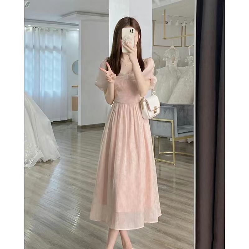 Đầm Dài Tay Phồng Thời Trang Mùa Hè Pháp Hàng Mới 2022