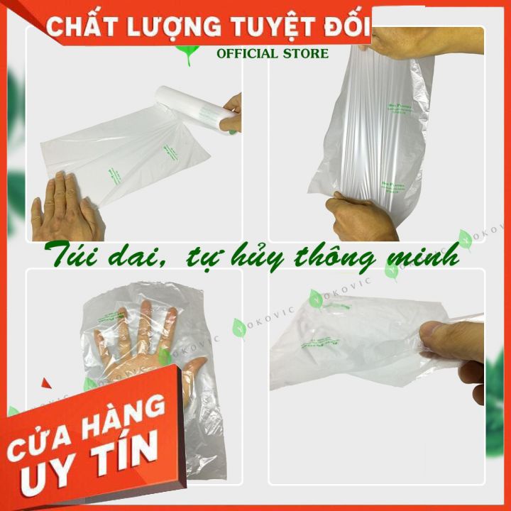 Túi đựng thực phẩm tự hủy sinh học ECO GREEN 100 túi các kích thước tiện sử dụng