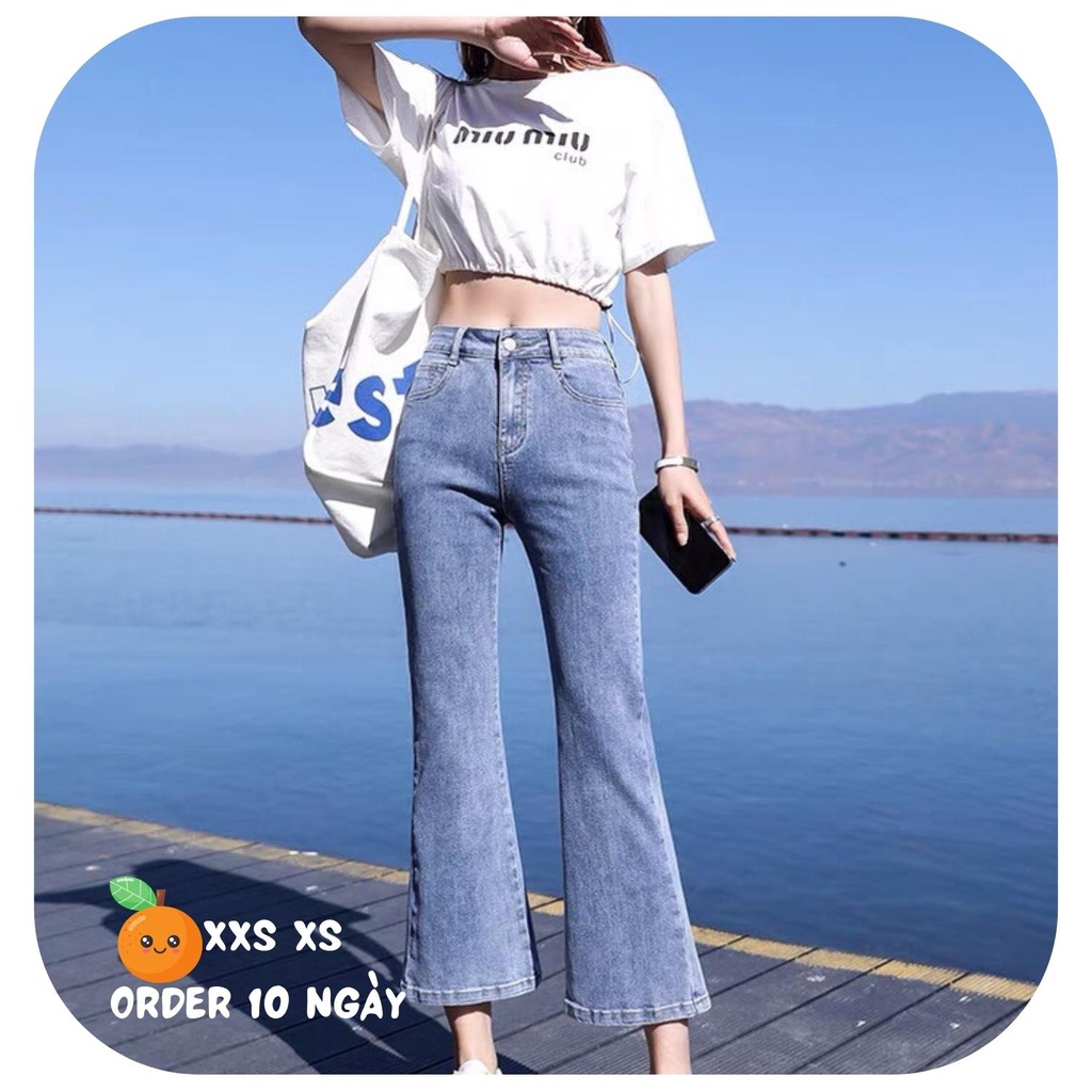 Quần Jeans Ống Loe Size XXS XS Cho Nàng 1m45